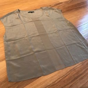 Madewell sheer stripe silk top